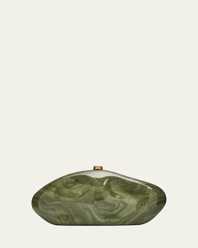 The Caldera Marbled Acrylic Clutch Bag